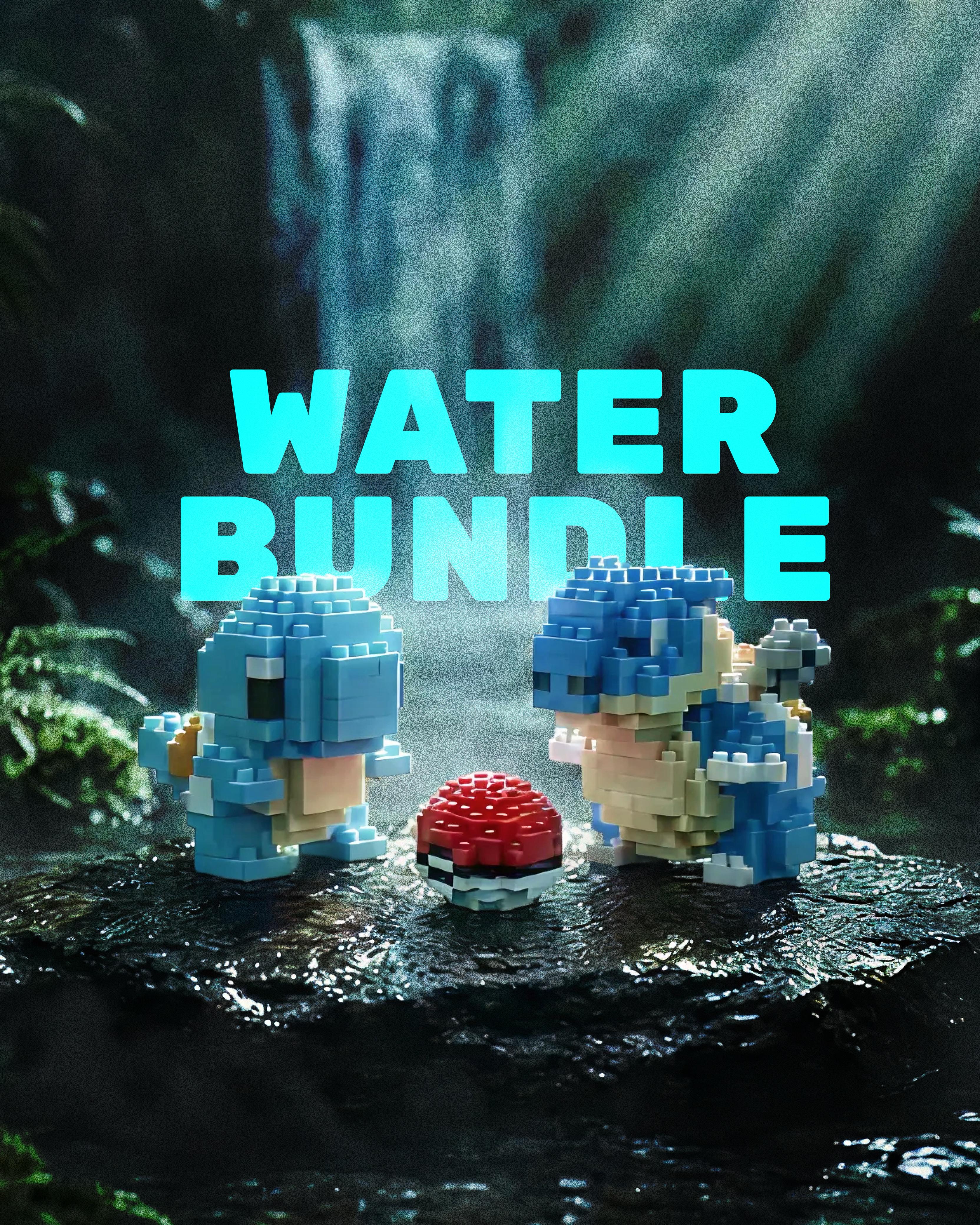 Water Bundle featuring Blastoise and Squirtle figurines.